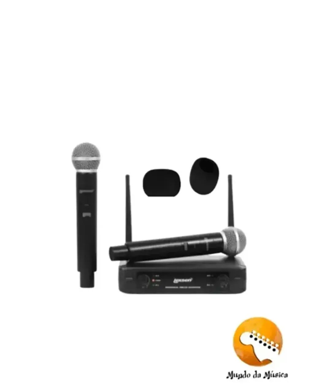 Microfone Profissional Sem Fio Duplo Uhf Lexsen Lm502 648 Hz C/ ESPUMA MICROFONE BRINDE - Foto 3