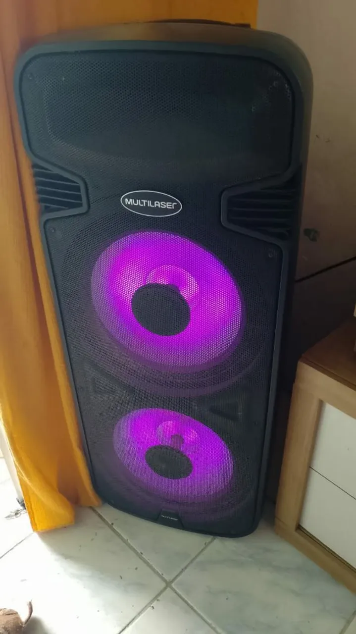 Caixa de Som Multilaser com Iluminação LED
