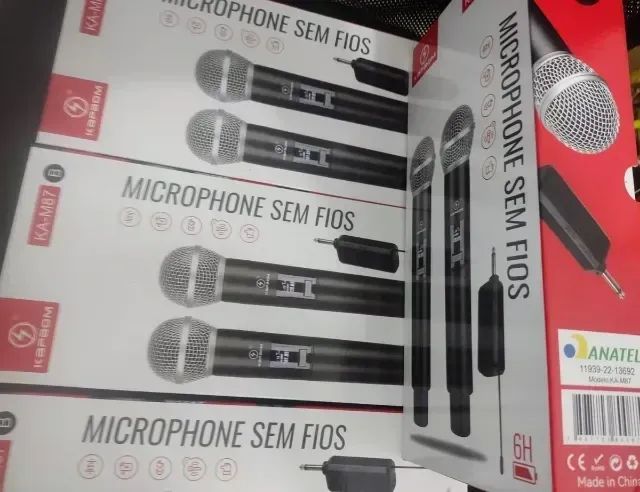 kit 5 unidades - 2 Microfones P10 Wireless Kapbom - Foto 4