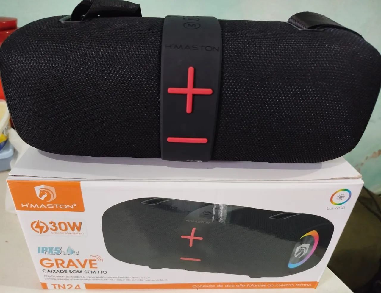 Caixa de Som Bluetooth H'MASTON Grave 30W IPX5