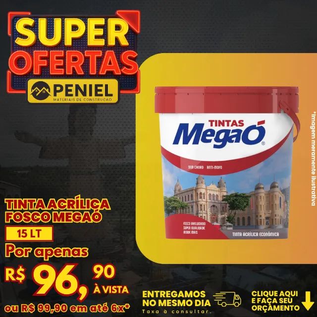 Tinta Acrílica Fosco Megaó 15L