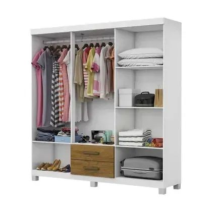 Guarda-Roupa Casal A22 Com Espelho Carioca Móveis - Foto 2