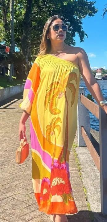 Vestido Farm ombro só P( VESTE M PERFEITAMENTE) - Foto 3