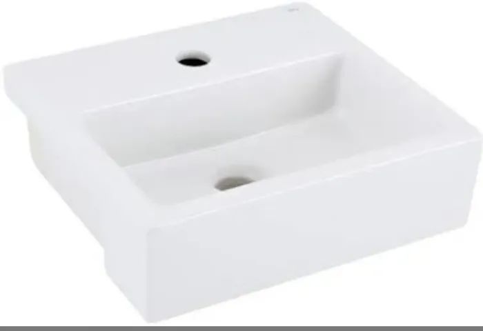 Deca L830 cor branco 160mm x 420mm x 420mm cuba para banheiro semi encaixe