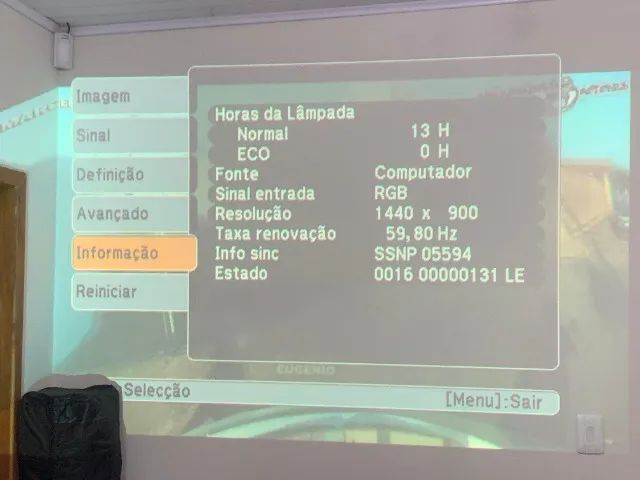Projetor Epson Powerlite S8+ Usado64289866437635123