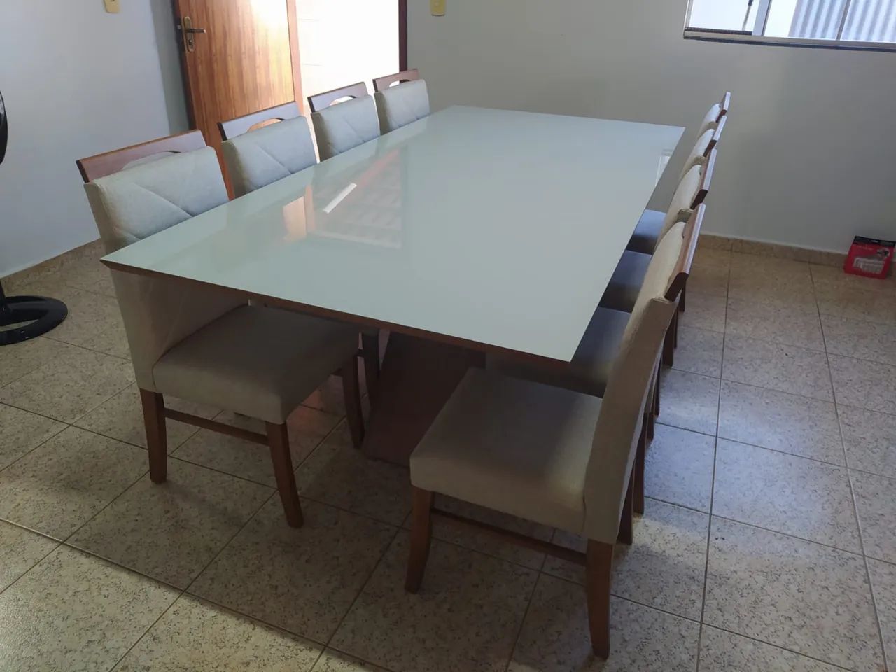 Super mesa de jantar de madeira 