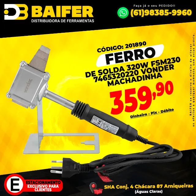 Ferro de Solda Machadinha 320w FSM *0 Vonder