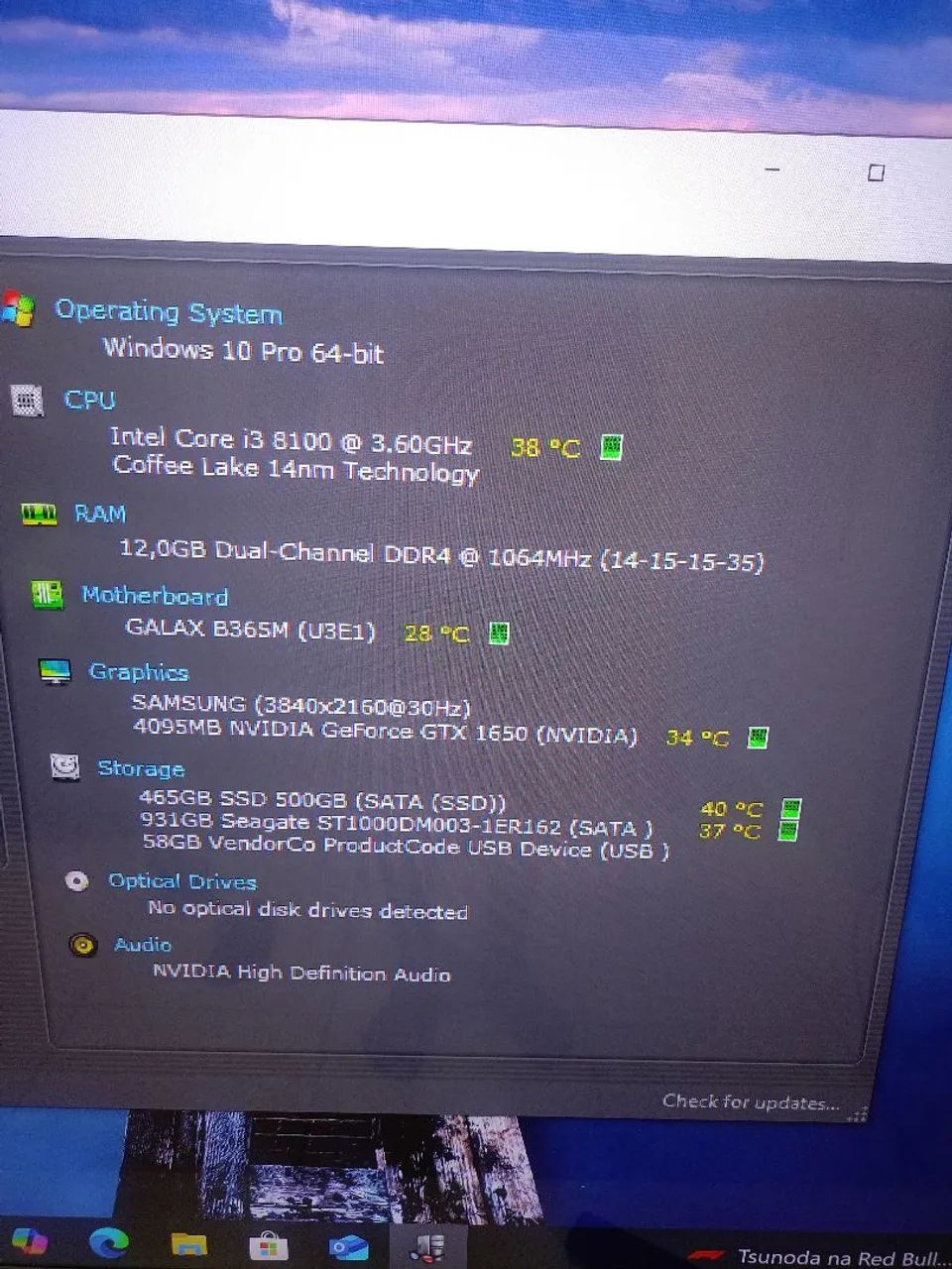 PC Gamer i3 8100, 12gb DDR4, SSD 500gb e GTX 1650. - Foto 5