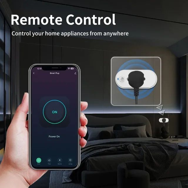 Tomada Inteligente Wi-Fi 16A com Monitor de Energia Compatível Alexa e Google - Foto 4
