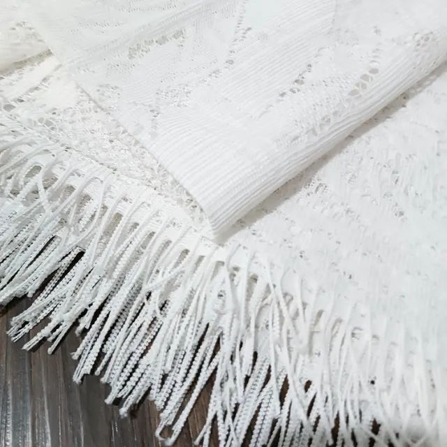 Colcha de Cama Antiga Rendada com Franjas Relíquia - Foto 4