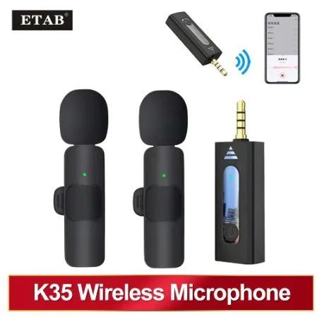 Microfone Sem Fio K35 para Câmera e celular (produto novo)s