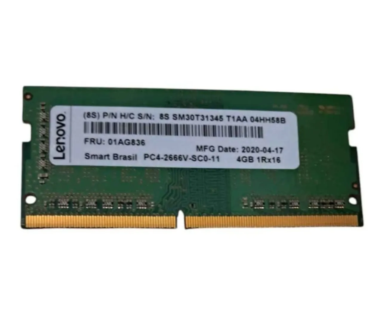 Memória RAM Lenovo 4GB DDR4 para notebook 
