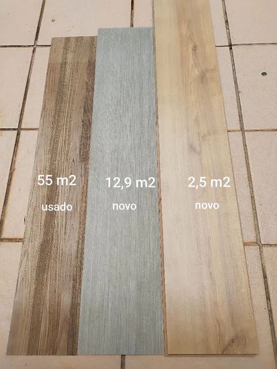 Piso vinílico novo e usado 