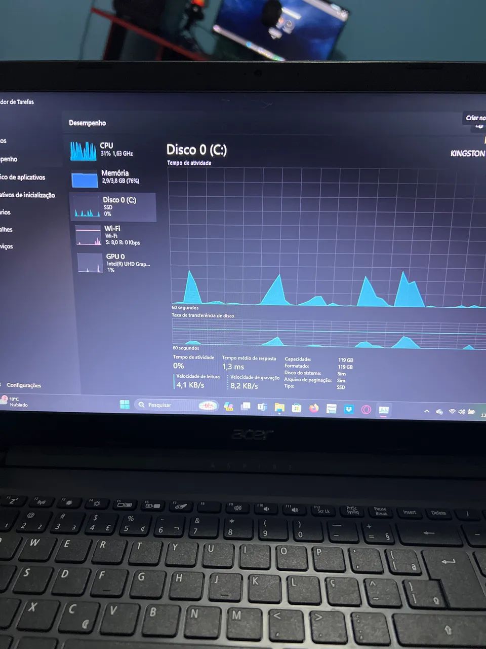 Notebook aspire 3 Intel celeron N4020 4gb ram 128gb  - Foto 2