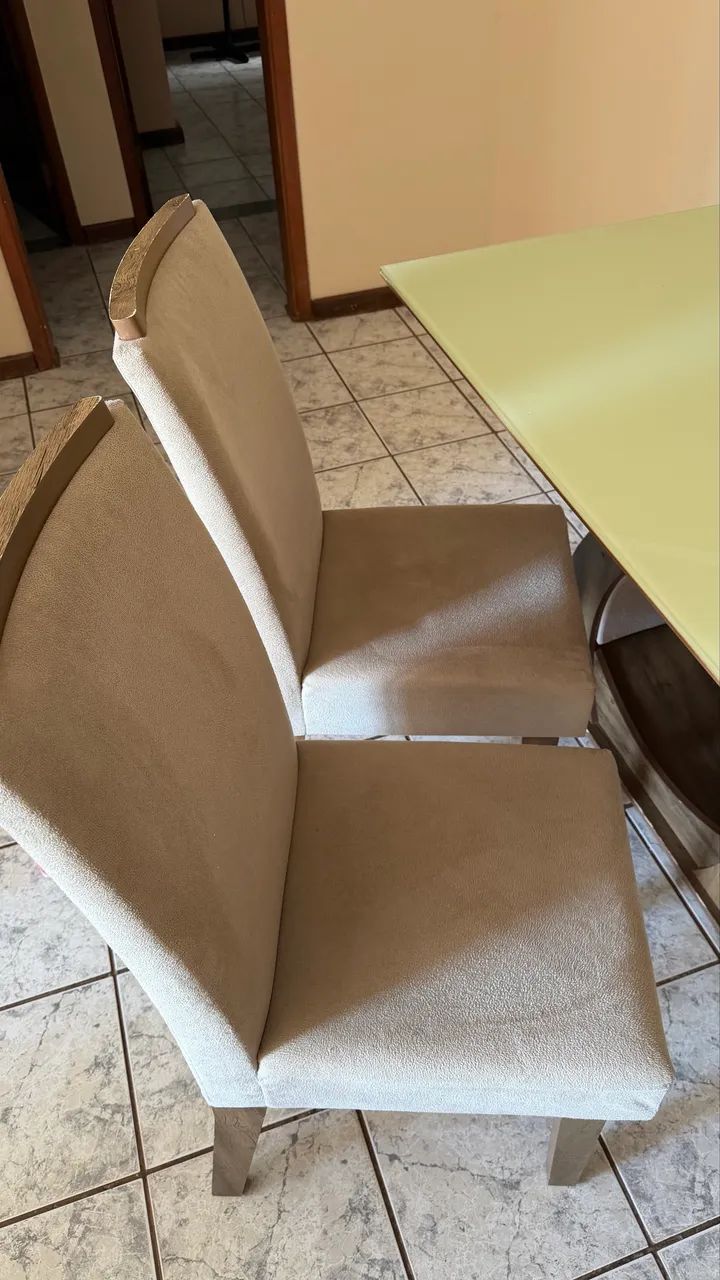 Conjunto de mesa tampo de vidro com 4 cadeiras - Foto 3