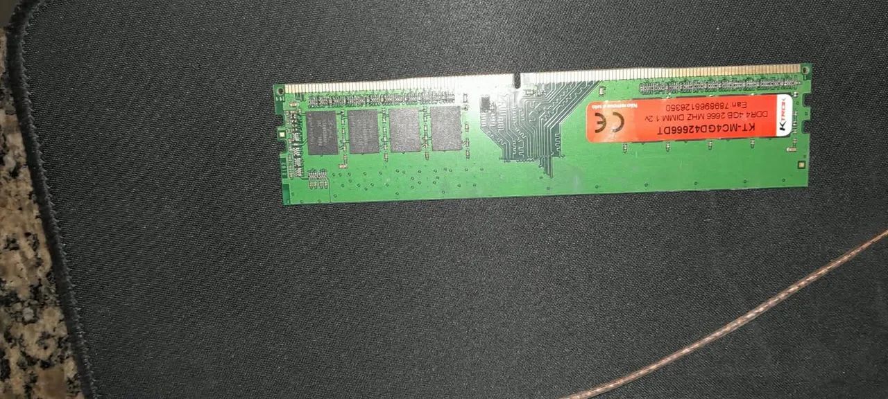 4ram ddr4 funcionando perfeitamente