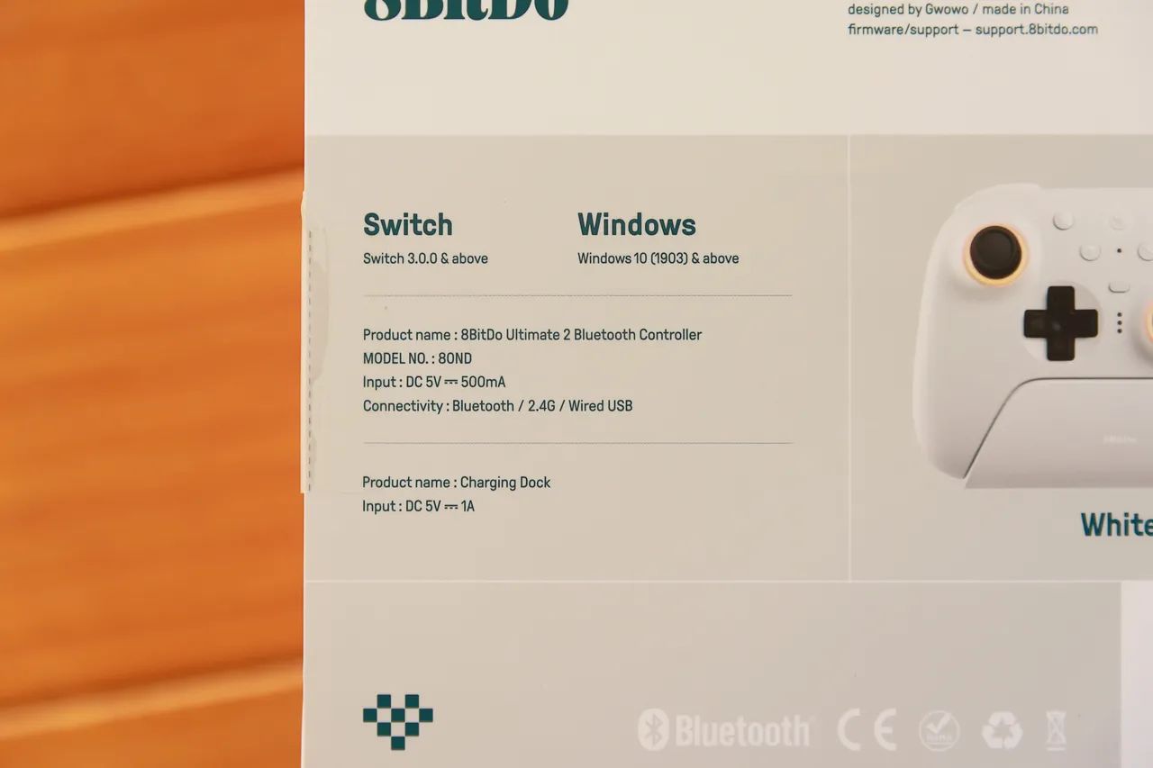 Controle 8Bitdo Ultimate Switch 1 e 2 | PC branco - Foto 4