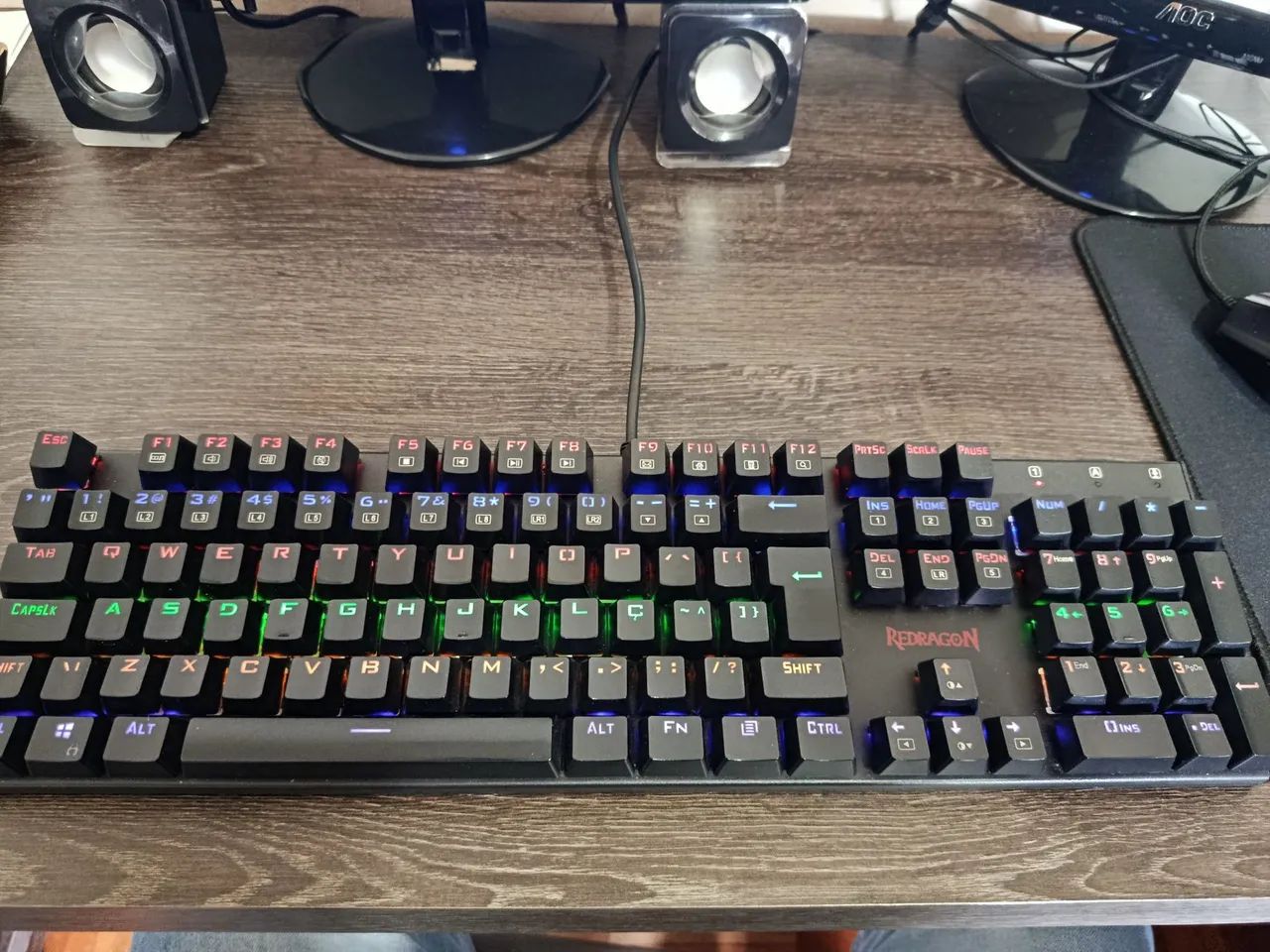 Teclado mecânico Redragon RUDRA switch blue