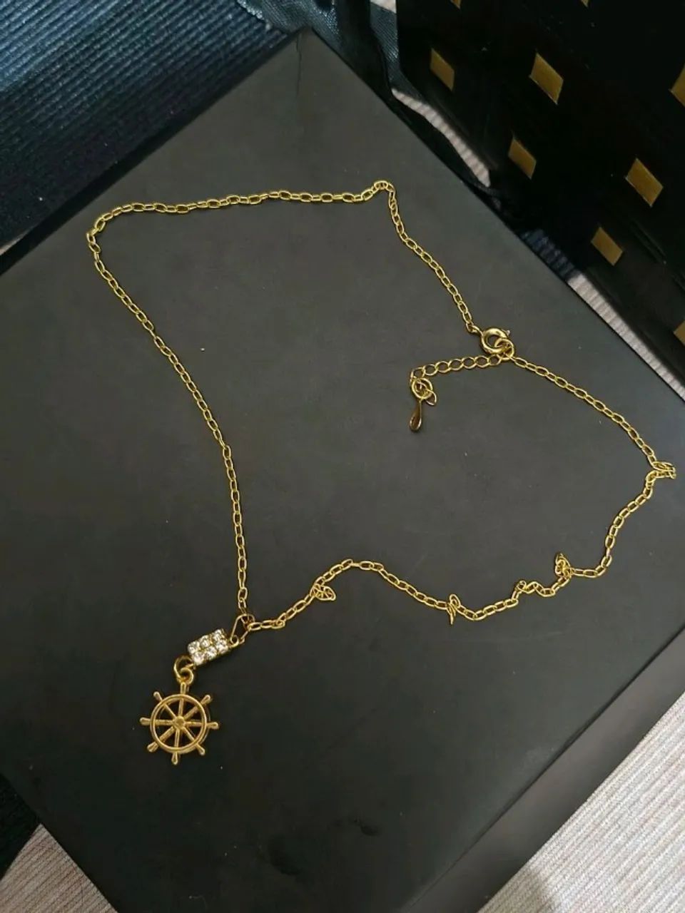colar morana dourado com pingente - Foto 4