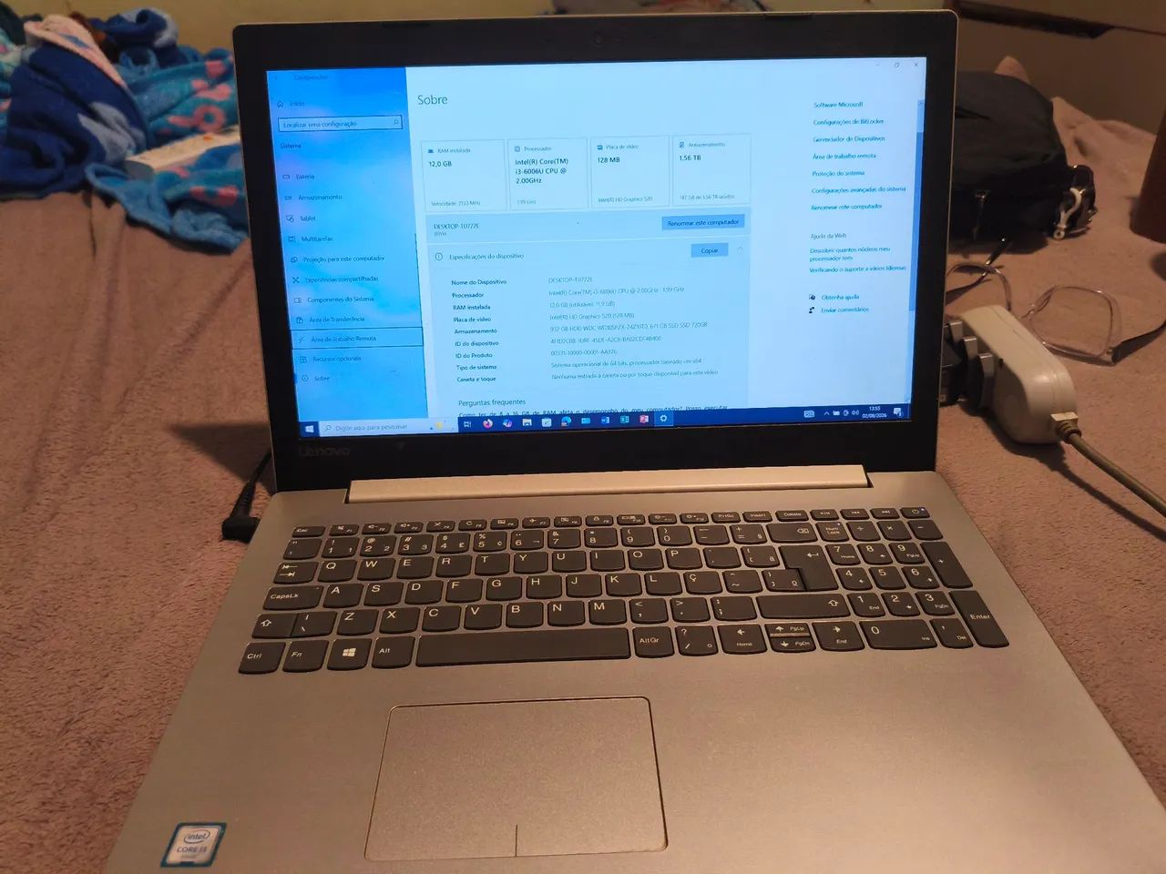 Vendo Notebook Lenovo 12GB de RAM+SSD+HD - Ótimo para trabalho e estudos - Foto 3