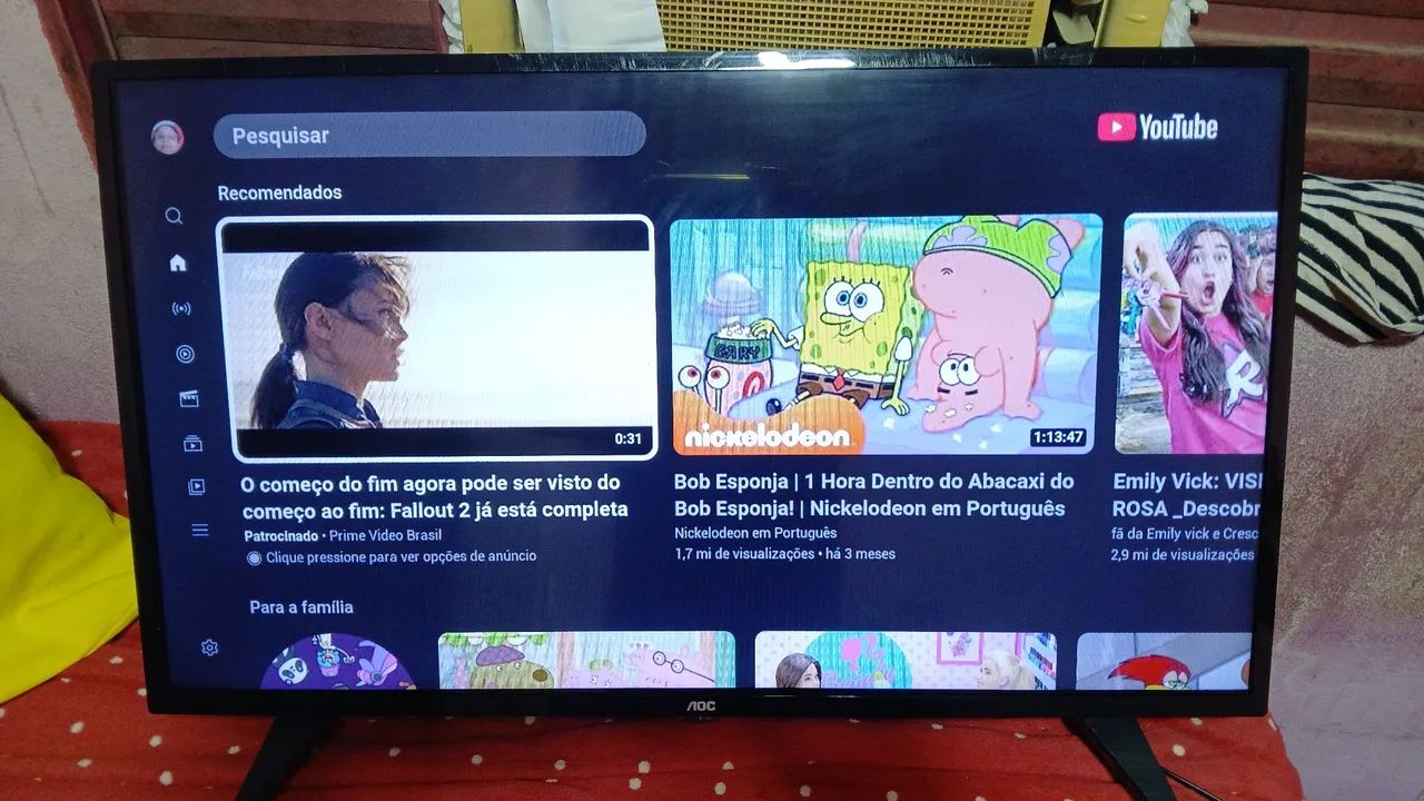 Vendo tv aoc 39 polegadas smart funcionando perfeitamente valor 650 pra vim buscar  - Foto 3