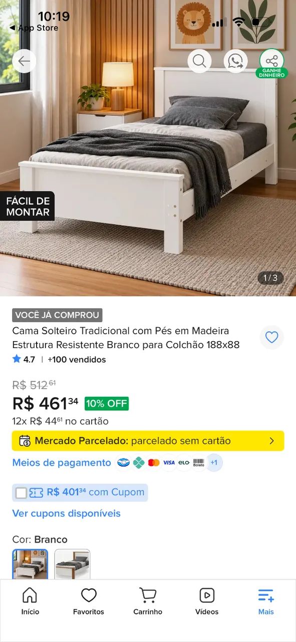2 camas de solteiro com colchão ortobom  - Foto 2