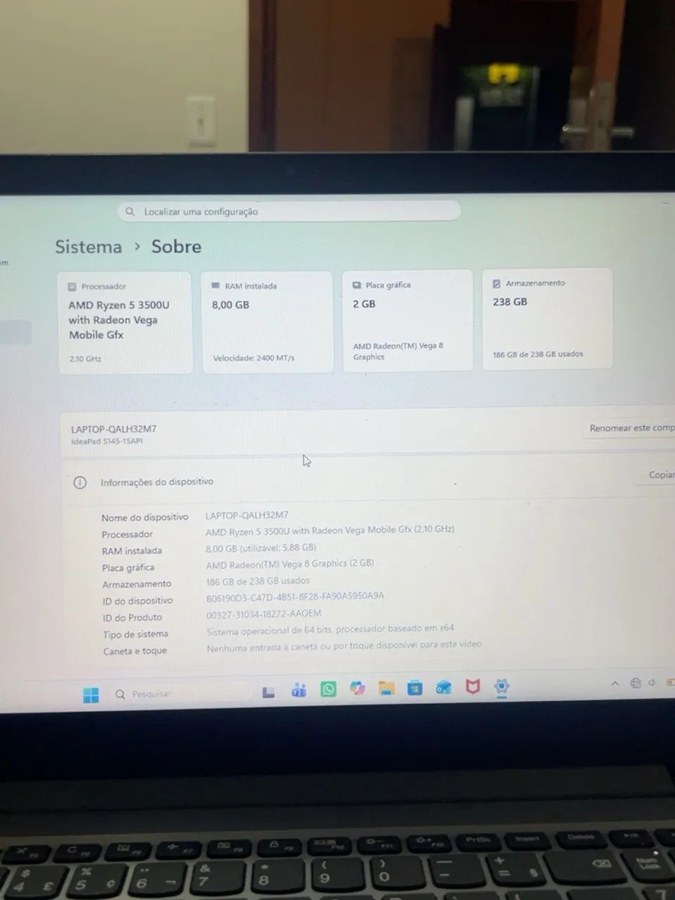 Lenovo IdeaPad S145-15API processador AMD Ryzen 5 3500U - Foto 3