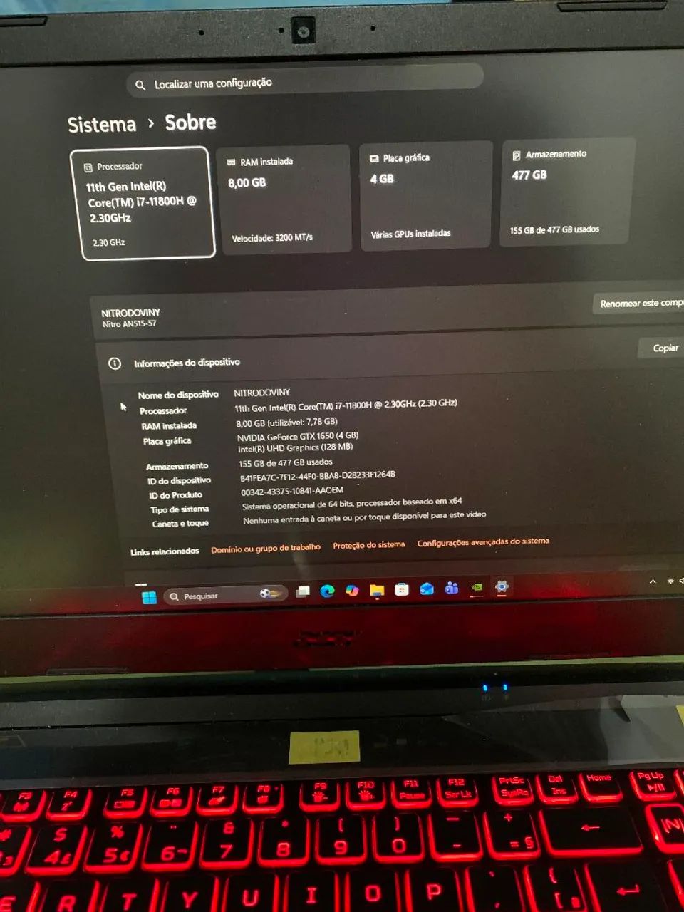 Notebook gamer  - Foto 3