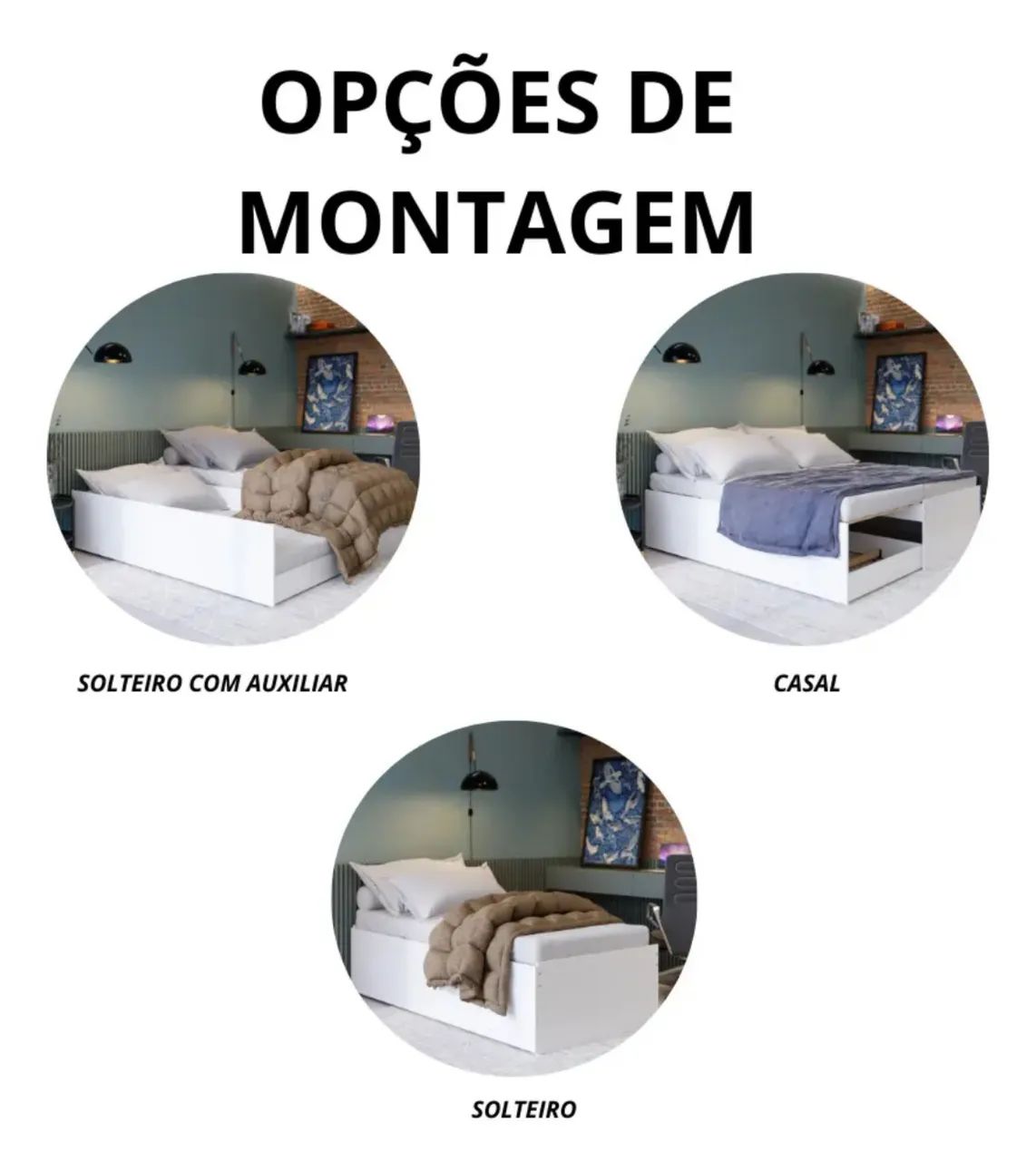 Cama de solteiro 3 em 1 - se transforma em casal e auxiliar - Foto 5