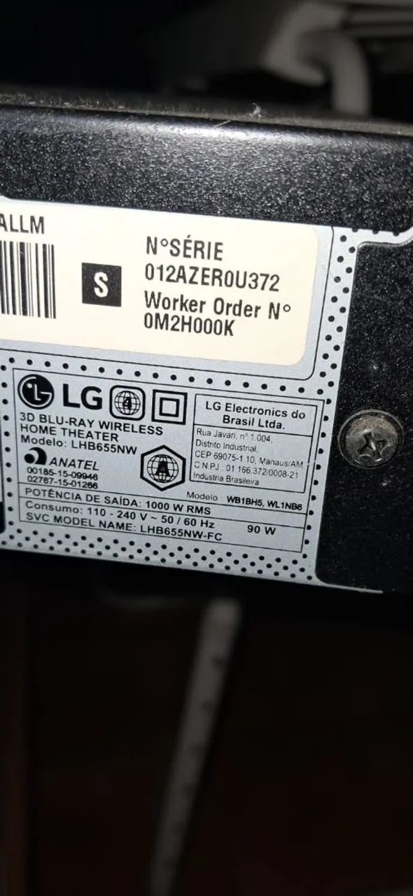 Home theater LG LHB655