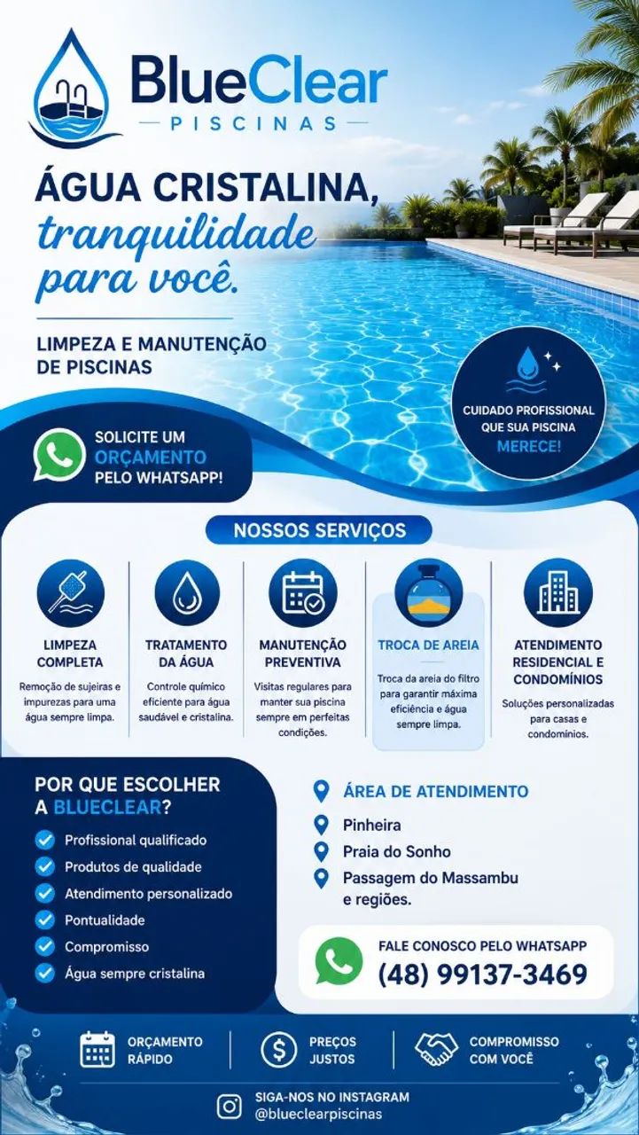 Piscina Limpa e Cristalina | BlueClear Piscinas
