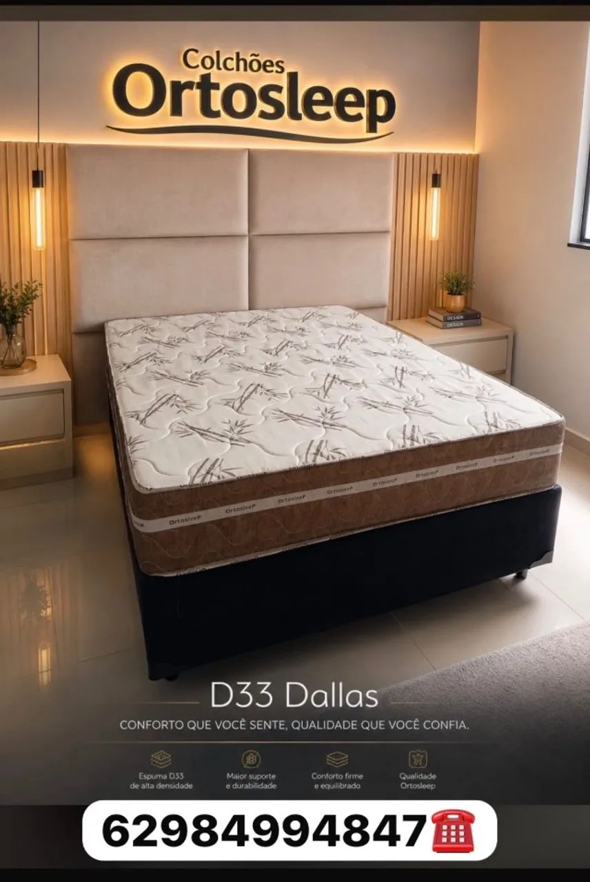 Cama casal colchão d33 