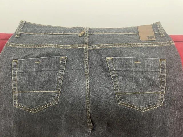 Título: Calça Jeans Preta Reef Nº 46 - Bom Estado - Foto 5