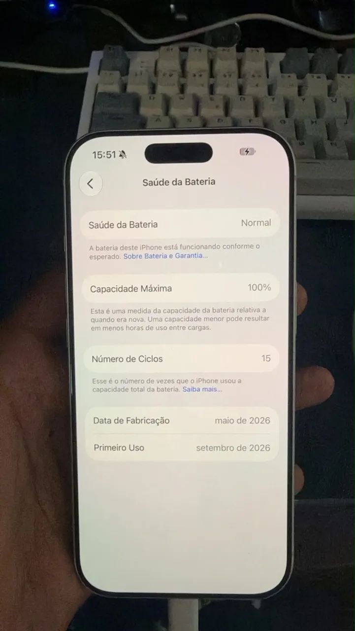 Iphone 17 pro Branco (Impecável) - Foto 2