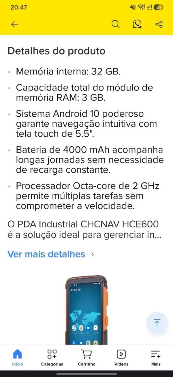 Coletor de dados novo 1.200 - Foto 2