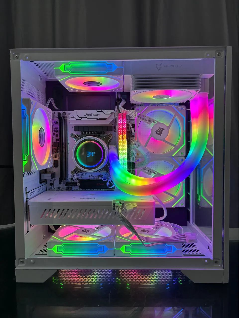 Pc Gamer Rx 580, full white - Foto 4