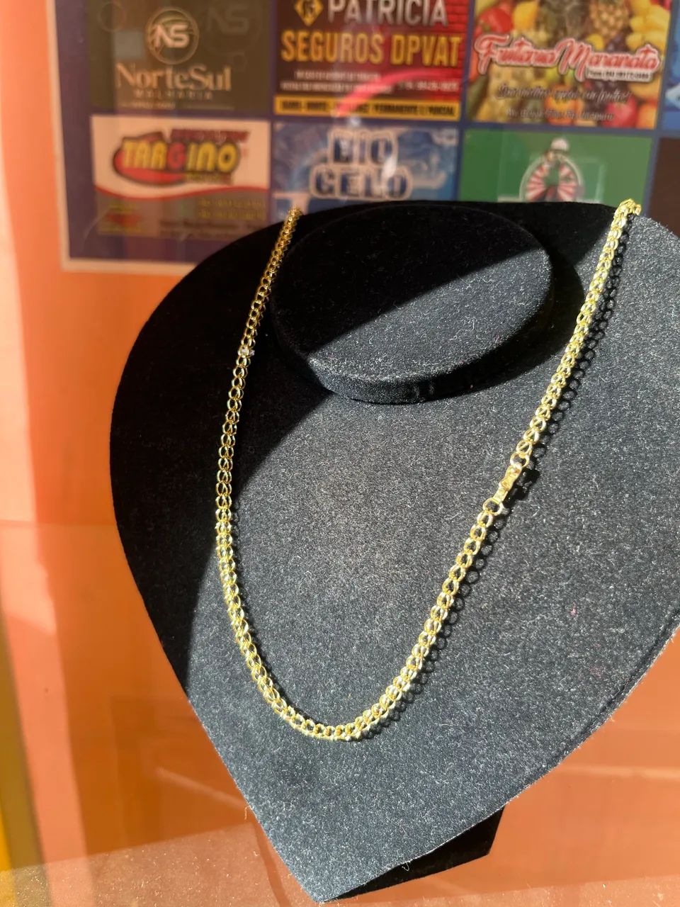 Cordão Prata Banha a Ouro 