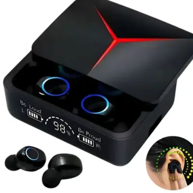 Fone Bluetooth Gamer M90 Pro Sem Fio V5.3 Com Case - Foto 2