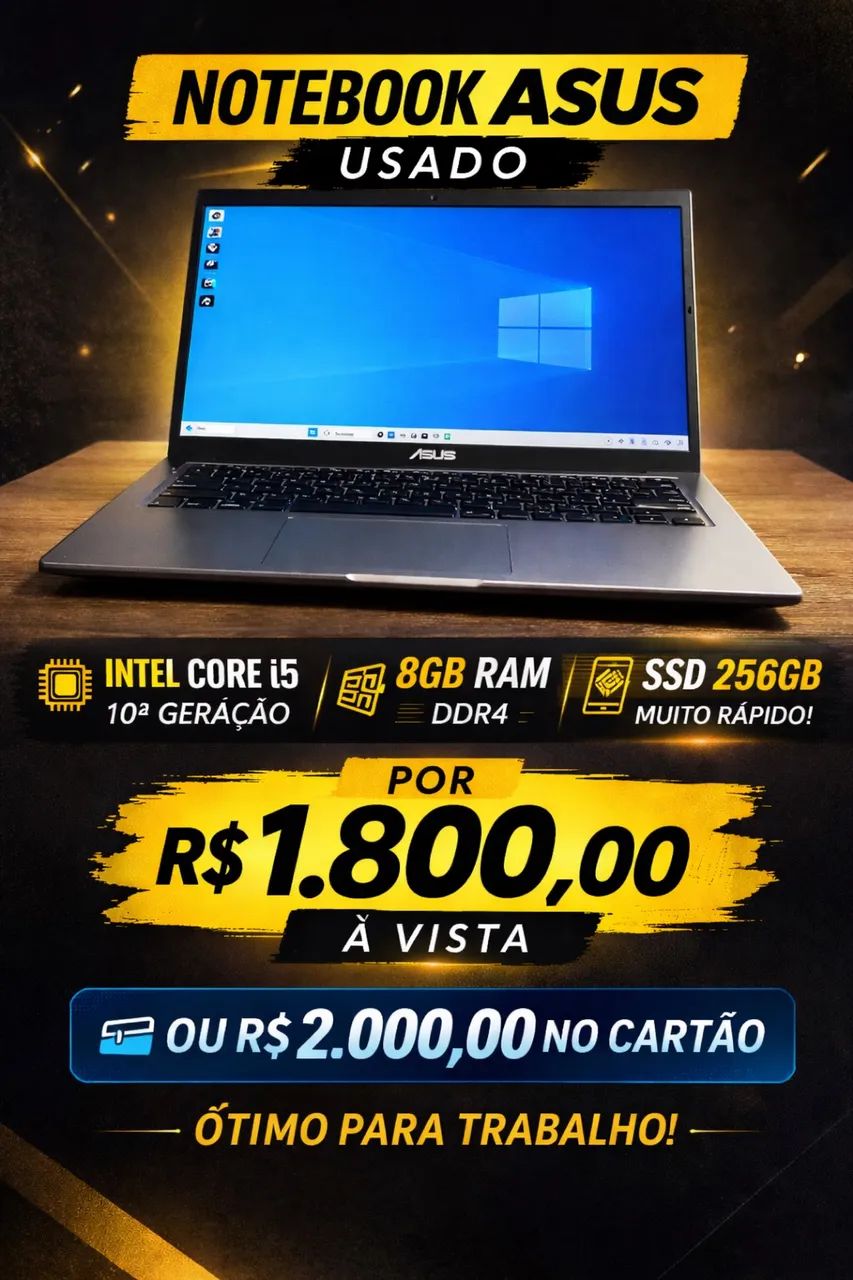 NOTEBOOK ASUS - RÁPIDO I5 