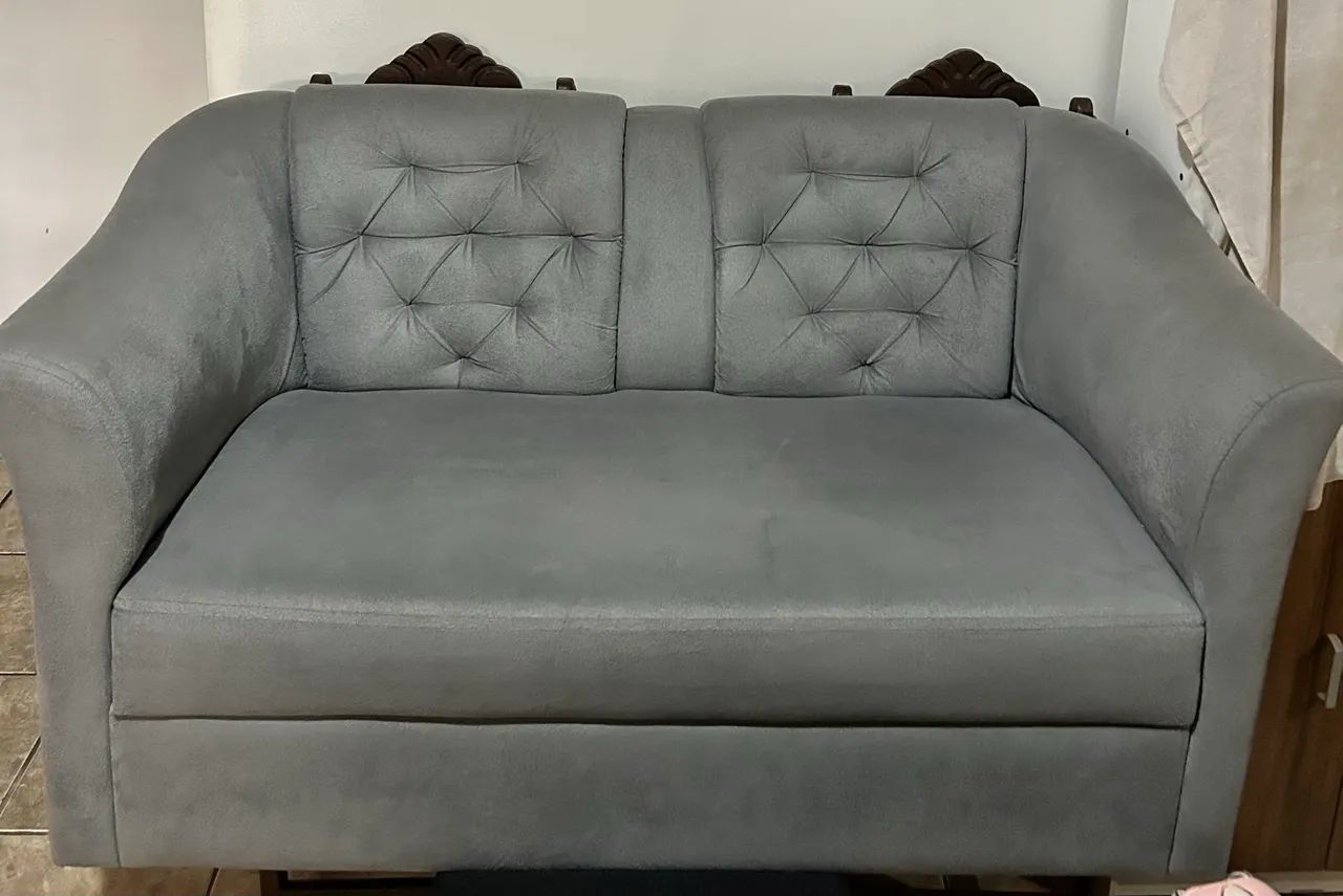 NOVINHO!!!! Sofá dois lugares de sala de espera, consultório ou salão de beleza  - Foto 4