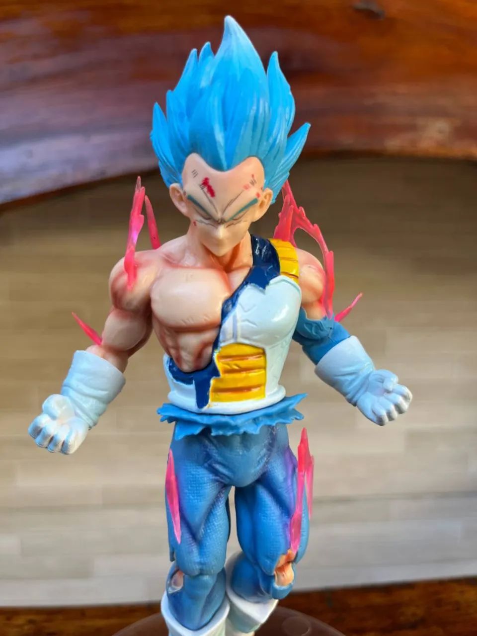 Action Figure Dragon Ball - Vegeta SJJ Blue 20cm Com Base Aérea - Foto 3