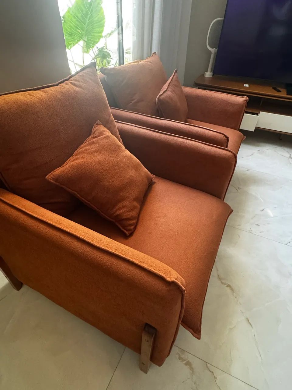Poltronas em bouclê terracota - Foto 3