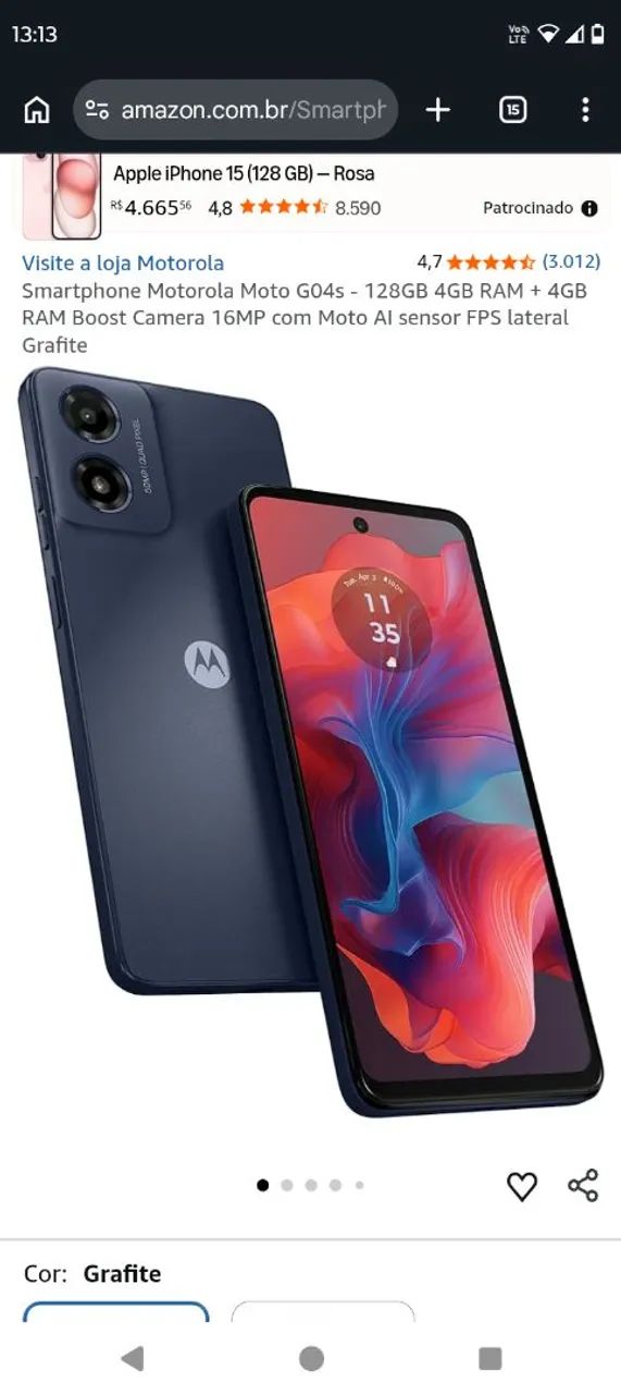 Vendo esse celular G3 novo 