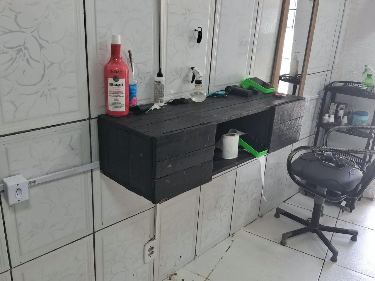 Bancada de barbeiro em palite  - Foto 2