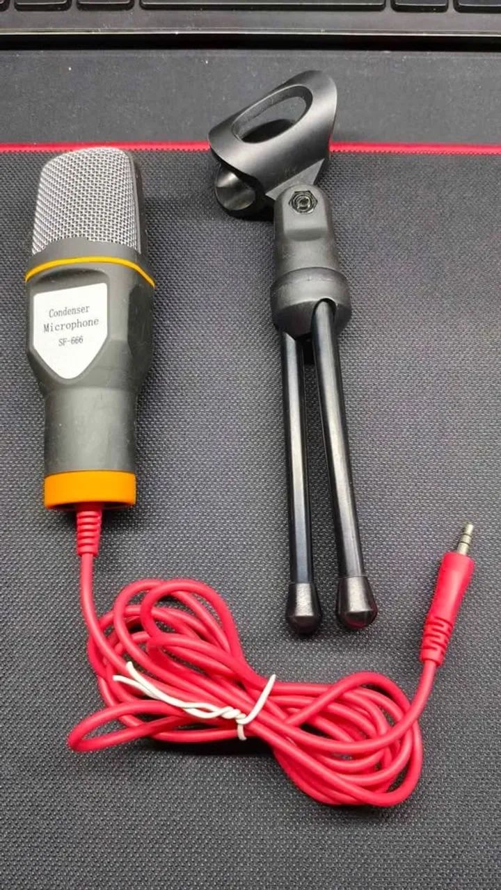 Microfone condensador com pedestal e cabo 2 metros - Foto 2