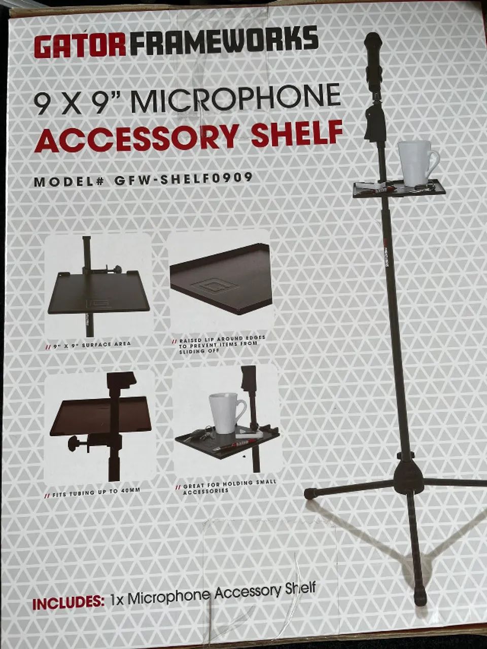 Gator Frameworks Prateleira utilitária com suporte para microfone - Foto 3