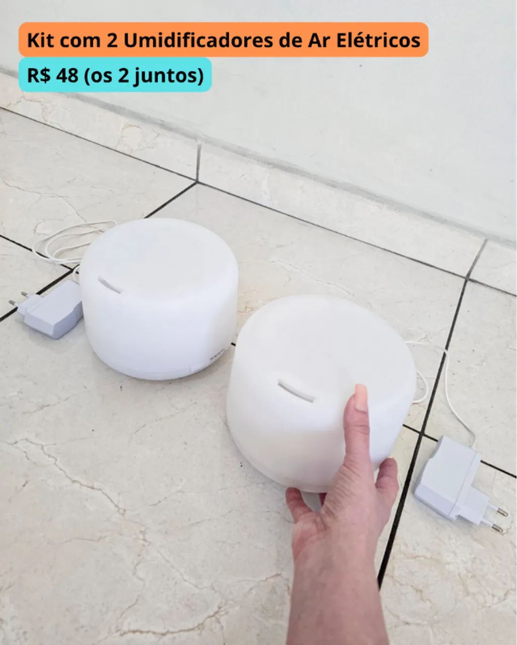 Kit com 2 Umidificadores de Ar Elétricos - Foto 2