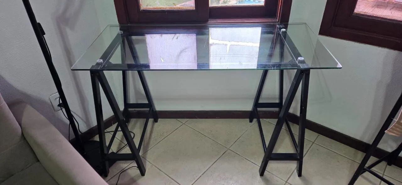 Mesa Escritório Vidro - Foto 4