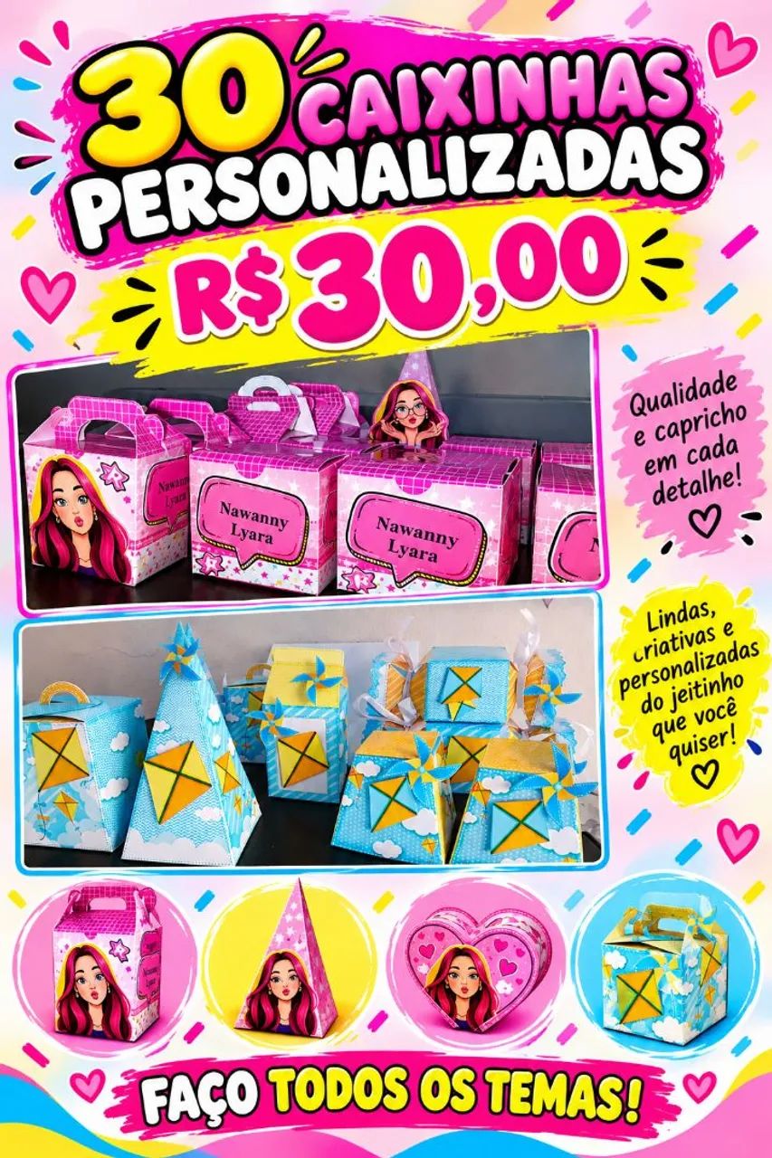 Caixas personalizadas 