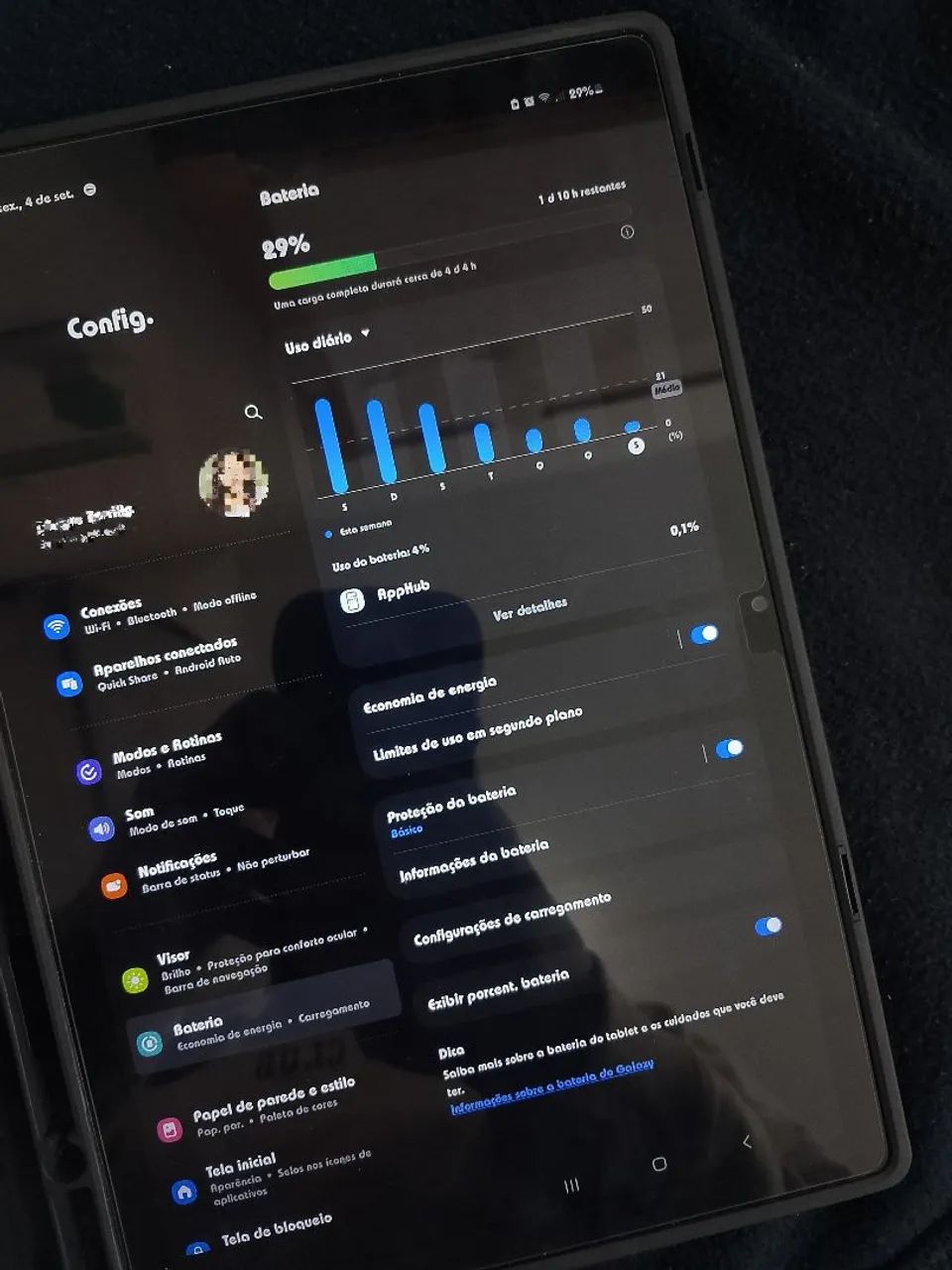 Galaxy Tab A8 impecável + acessórios originais